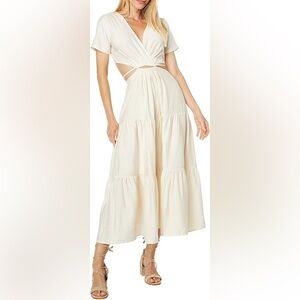 Moon River Cream Maxi Dress